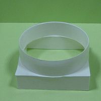 Переход с квадрата на круг 90/100 d=100 мм, ПХ 90/100ККБ (ПХ 90/90ККБ), белый Переход с квадрата на круг 90/100 d=100 мм, ПХ 90/100ККБ (ПХ 90/90ККБ), белый