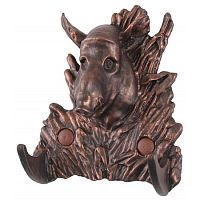 Крючок "Кабан" патина серебро Крючок "Кабан" патина серебро