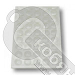 РС 2851 Пластиковые самоклеящиеся отбойники для мебельных дверцей 145х110 мм (50 шт/лист уп.25л фото 2