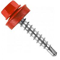 Саморез кровельный КРсZP RAL3003 4,8х70 ярко-красный /30/ Саморез кровельный КРсZP RAL3003 4,8х70 ярко-красный /30/