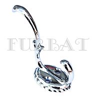 Крючок 2-х рожковый, 2102, хром /50/ Крючок 2-х рожковый, 2102, хром /50/