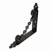 Кронштейн фигурный 150х125 мм, мод. 2, черный Кронштейн фигурный 150х125 мм, мод. 2, черный