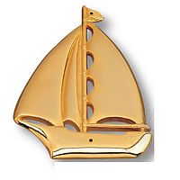 Накладка декор. в форме парусника морск. коллек. гл.золото BRASS, 4430.0144.024 Накладка декор. в форме парусника морск. коллек. гл.золото BRASS, 4430.0144.024