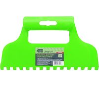 Шпатель зубчатый для клея, зуб 8х8 мм, пластмассовый, Сибиртех, 86016 Шпатель зубчатый для клея, зуб 8х8 мм, пластмассовый, Сибиртех, 86016