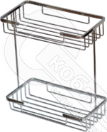 Полка 250х120х410 мм 2-уровневая прямоугольная из нержавеющей стали фото 2 Полка 250х120х410 мм 2-уровневая прямоугольная из нержавеющей стали фото 2