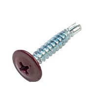Саморез с прессшайбой, сверло RAL8012 4,2х16 красно-коричневый /500/ Саморез с прессшайбой, сверло RAL8012 4,2х16 красно-коричневый /500/