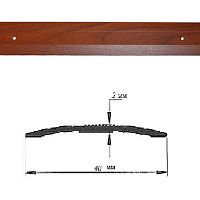 Порог АЛ-125-С 1,8м ЭФФЕКТ ДЕРЕВА бархат , Стык алюминевый , 40 мм Порог АЛ-125-С 1,8м ЭФФЕКТ ДЕРЕВА бархат , Стык алюминевый , 40 мм