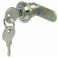 Замок мебельный d=20 мм поворот 90° мастер, ригель изогнутый на 5 мм, L пол.=45 мм, 0019 Замок мебельный d=20 мм поворот 90° мастер, ригель изогнутый на 5 мм, L пол.=45 мм, 0019