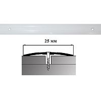 Порог АЛ-163-С 1,35м белый, Стык алюминевый узкий, 25 мм Порог АЛ-163-С 1,35м белый, Стык алюминевый узкий, 25 мм