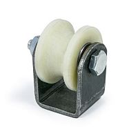 Ролик капролон d=50 мм под угол на платформе, К2530 Ролик капролон d=50 мм под угол на платформе, К2530