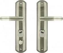 Ручка двер. на планке 200-68мм Правая мат.никель/черн. никель 9131 Ручка двер. на планке 200-68мм Правая мат.никель/черн. никель 9131