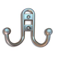 Крючок 2-х рожковый с шариками, YG 1205S SN, сатин никель /50/500/, 122-099/208/8297В Крючок 2-х рожковый с шариками, YG 1205S SN, сатин никель /50/500/, 122-099/208/8297В