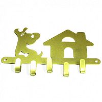 Ключница "Собачка" золотой металлик, НОЭЗ,  12671  Ключница "Собачка" золотой металлик, НОЭЗ,  12671