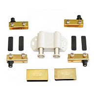 Петля для 2-х стеклянных дверей (комплект), золото, 17132 / 115624 Петля для 2-х стеклянных дверей (комплект), золото, 17132 / 115624