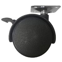 Опора колесная d=50 мм на площадке со стопором, нагрузка 15 кг, 109408 /4/ Опора колесная d=50 мм на площадке со стопором, нагрузка 15 кг, 109408 /4/