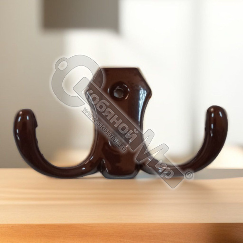 Крючок мебельный малый шоколадный, (25), КМ-2