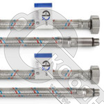 Подводка гибкая для смесителя 100см пара стальная оплетка 01446 AQuapipe 25 фото 2 Подводка гибкая для смесителя 100см пара стальная оплетка 01446 AQuapipe 25 фото 2