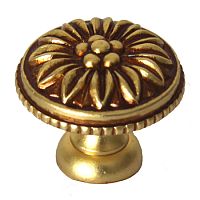 013035H Ручка кнопка классика, латунь, цвет покрытия французское золото