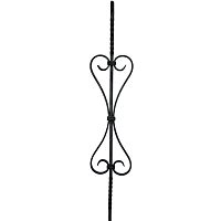 Балясина с волютами 900х160 мм, 12 мм (ковка, сталь) (Кит), 6823*** Балясина с волютами 900х160 мм, 12 мм (ковка, сталь) (Кит), 6823***