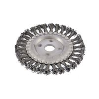 Щетка для УШМ 150мм d22мм плоская крученая Щетка для УШМ 150мм d22мм плоская крученая