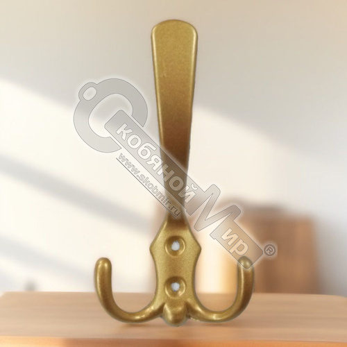 Крючок мебельный большой матовое золото, (30), КМ-1