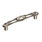 Ручка-скоба 96 мм BRASS с кристаллами Swarovski , античное серебро, 15.133.96.SWA.16*** Ручка-скоба 96 мм BRASS с кристаллами Swarovski , античное серебро, 15.133.96.SWA.16***