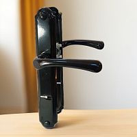 Ручка на планке РДП 1-006-77С ЧЕРНЫЙ,сувальд. /15/