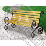 Скамья Французская лоза малый вензель, 1.5 м фото 2 Скамья Французская лоза малый вензель, 1.5 м фото 2