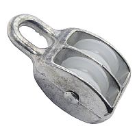 Блок двойной с нейлоновым колесом 9мм/40мм /1/ Блок двойной с нейлоновым колесом 9мм/40мм /1/