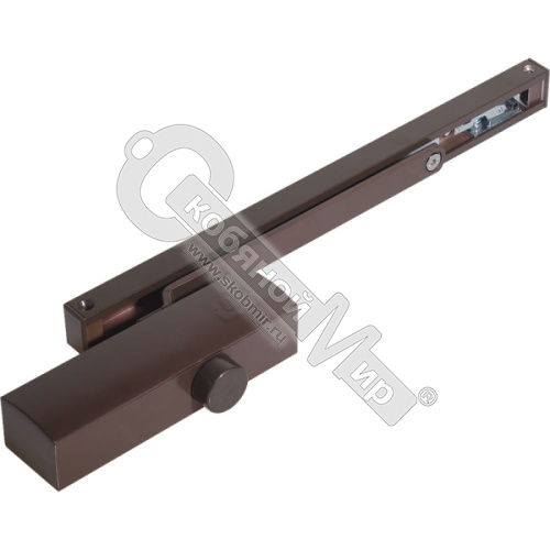 Доводчик DOORLOCK DL100S EN3 (40-65 кг) скольз.тяг. функция Hold Open, мороз. до -45, коричнев 75515