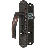 Ручка на планке РДП 2-023-Ш-77С -АМ- антик медь,сувальд. (шторка) /15/