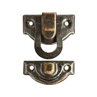 Замок для шкатулки А016 26х30 мм АВ, бронза Замок для шкатулки А016 26х30 мм АВ, бронза