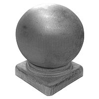 Заглушка с шаром штампованная квадратная 60х60 мм d 78/80 мм ЗЛ.00608 Заглушка с шаром штампованная квадратная 60х60 мм d 78/80 мм ЗЛ.00608