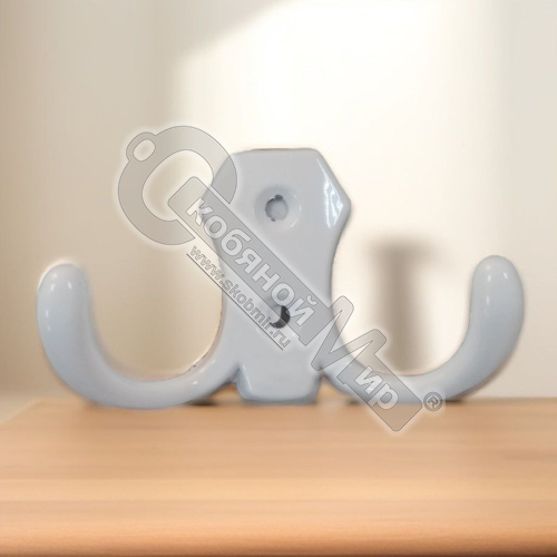 Крючок мебельный малый белый, (25), КМ-2 Крючок мебельный малый белый, (25), КМ-2