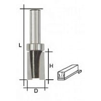 Фреза кромочная прямая, DxHxL= 19х25х66 мм, с верхним подшипником, 36682 Фреза кромочная прямая, DxHxL= 19х25х66 мм, с верхним подшипником, 36682