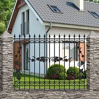 Секция забора 2,8х1,8 м с лозой штампованной ОСТ 15-02***  Секция забора 2,8х1,8 м с лозой штампованной ОСТ 15-02***