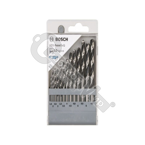 Набор сверл HSS PointTeQ, D=1.5-6.5 мм (13 шт.), BOSCH