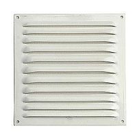 Решетка вентиляционная металлическая 200х200 мм с сеткой, белая /50/ Решетка вентиляционная металлическая 200х200 мм с сеткой, белая /50/