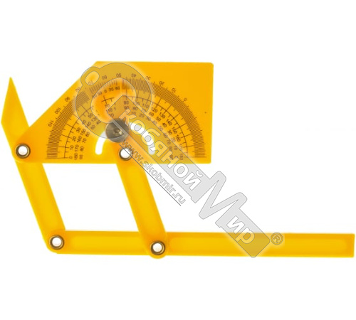Угломер-квадрант 90-155 мм, 0-180 градусов, ABS пластик,  700501 / 19301