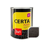 Грунт-эмаль по ржавчине 3 в 1 молотковый "CERTA", черный глянцевый (0,8 кг), KRGL0022 Грунт-эмаль по ржавчине 3 в 1 молотковый "CERTA", черный глянцевый (0,8 кг), KRGL0022