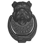 Ручка-стучалка дверная "Бульдог" RLK559 (окрашенная,патинированна,цвет- черный Ручка-стучалка дверная "Бульдог" RLK559 (окрашенная,патинированна,цвет- черный