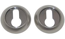 У Накладка на евроцилиндр MORELLI,МН-КН SN/CP бел.ник/хром У Накладка на евроцилиндр MORELLI,МН-КН SN/CP бел.ник/хром