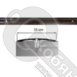 Порог АЛ-163-С  1,5м    антик медный, Стык алюминевый узкий, 25 мм фото 2