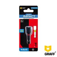 Бита SW 8х45 мм, шестигранная магнитная Impact, в блистере, Expert GRAFF (1 шт.), 580845 Бита SW 8х45 мм, шестигранная магнитная Impact, в блистере, Expert GRAFF (1 шт.), 580845