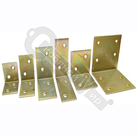 Угол мебельный широкий 25х25х30 жёлтый цинк, KSZ1, /50/ Угол мебельный широкий 25х25х30 жёлтый цинк, KSZ1, /50/