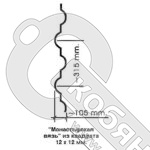 Монастырская вязь 2205х12х12 - 55 квадрат фото 2 Монастырская вязь 2205х12х12 - 55 квадрат фото 2