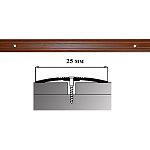 Порог АЛ-163-С 1,8м ЭФФЕКТ ДЕРЕВА светлый бархат, Стык алюминевый узкий, 25 мм Порог АЛ-163-С 1,8м ЭФФЕКТ ДЕРЕВА светлый бархат, Стык алюминевый узкий, 25 мм