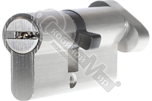 Цилиндр Doorlock V K2300AB N серия Variant, никелированный, 45x45мм, кл/пов. кнопка, 5 перф.кл 79092