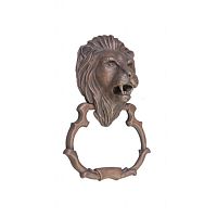 Ручка-стучалка Лев патина бронза ХДИ-12.035п Ручка-стучалка Лев патина бронза ХДИ-12.035п