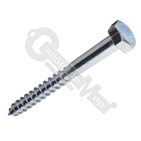 Шуруп с шестигранной головкой, цинк 6х60 (глухарь) /100/ Шуруп с шестигранной головкой, цинк 6х60 (глухарь) /100/